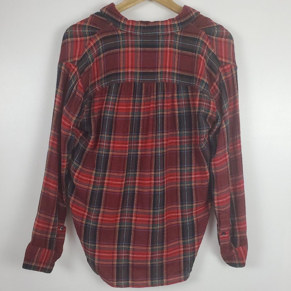 Madewell plaid hilo button up top size XS - Picture 2 of 4